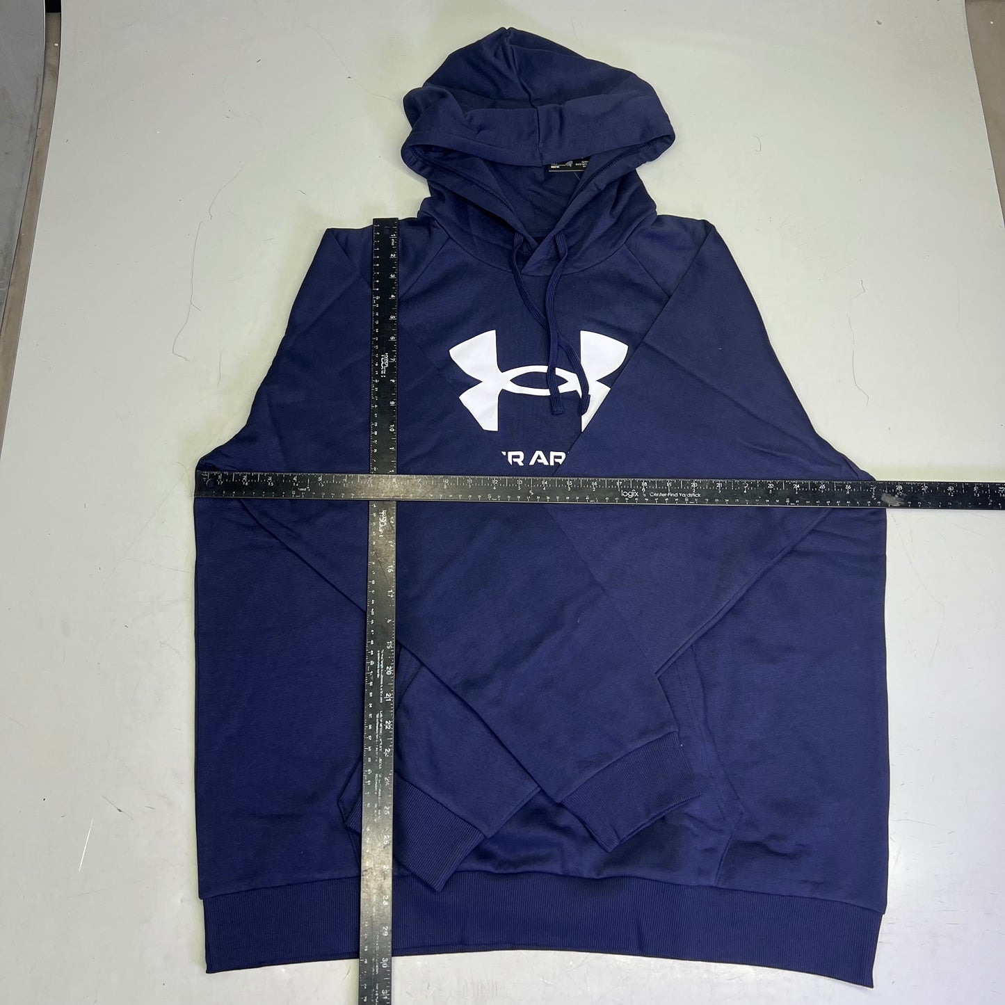 UNDER ARMOUR UA Rival Fleece Pull Over Hoodie Men's Sz 2XL Navy Blue 1379758