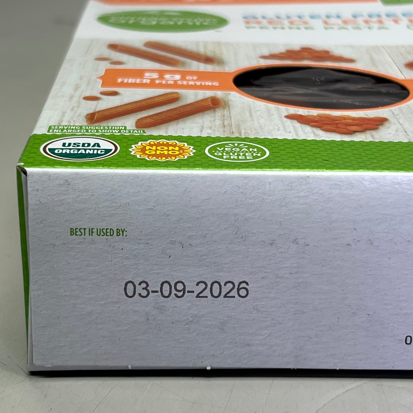 SIMPLE TRUTH ORGANIC (6 PACK) Red Lentil Penne Pasta 8 oz Red BB 03/26