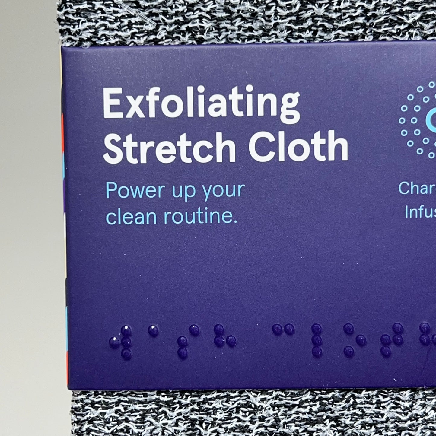 CLEANLOGIC (3 PACK) Exfoliating Super Stretch Cloth 17" X 8" Black/White 1002165