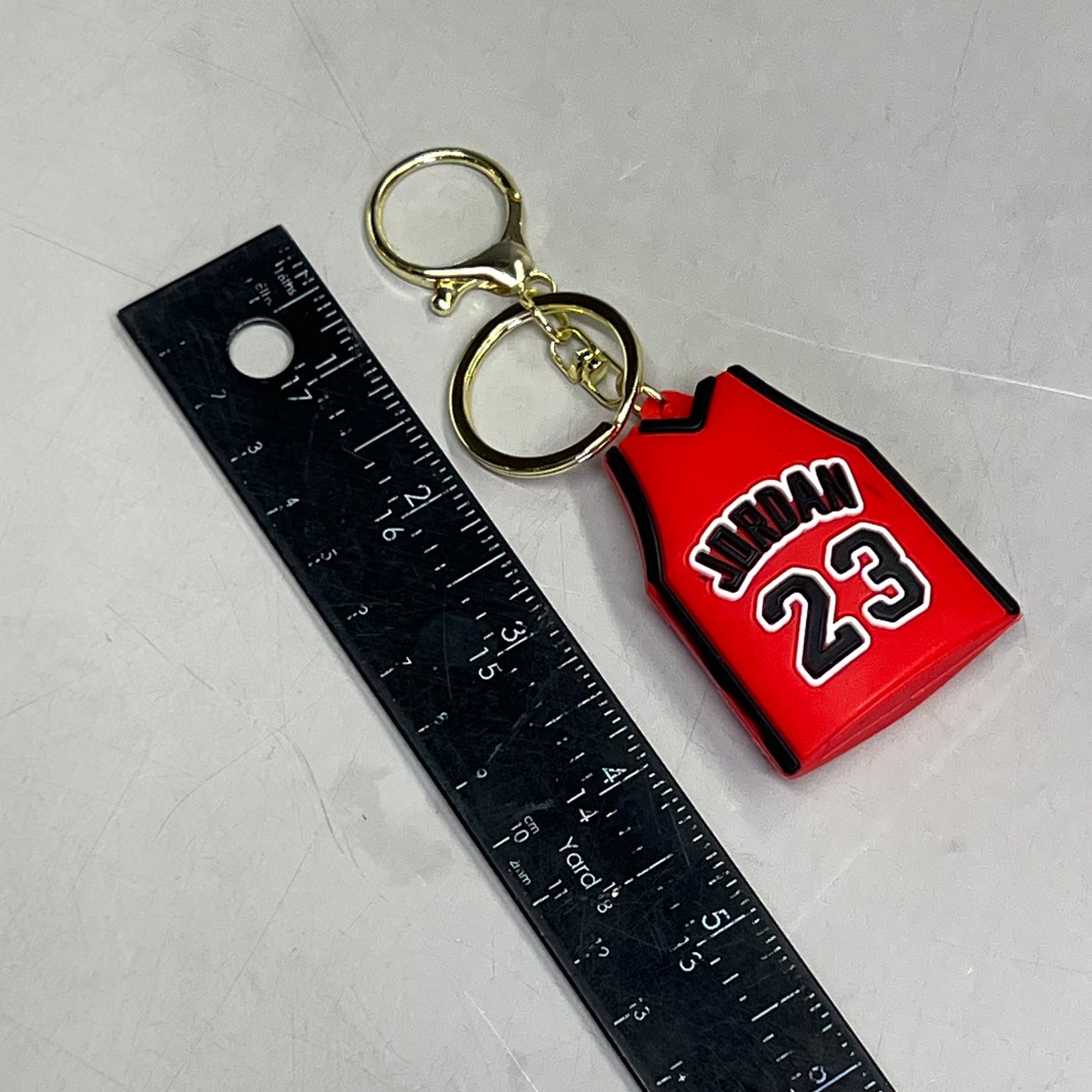 MICHAEL JORDAN (12 Pieces) Chicago Bulls Number "23" Jersey Keychain Red