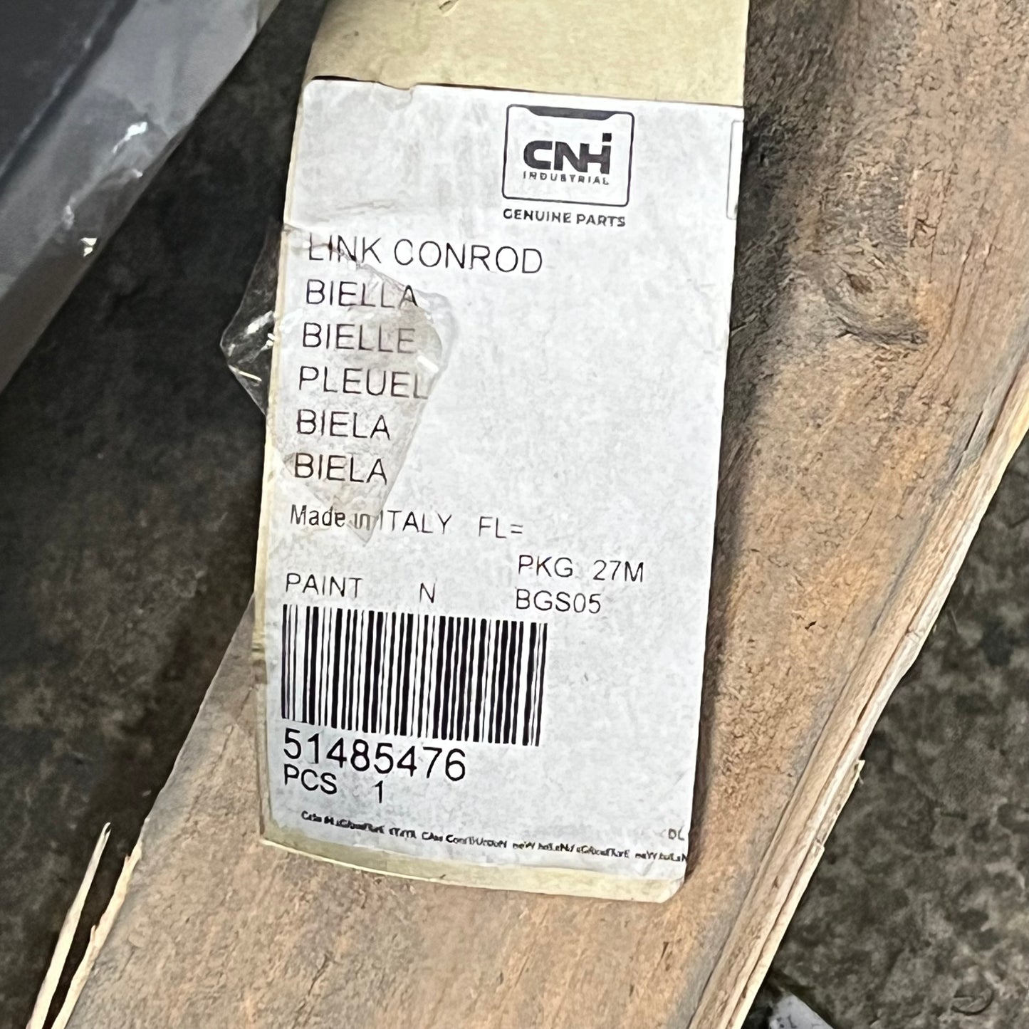 CNH INDUSTRIAL Genuine Parts Link Conrod for Compact Wheel Loaders Grey 51485476