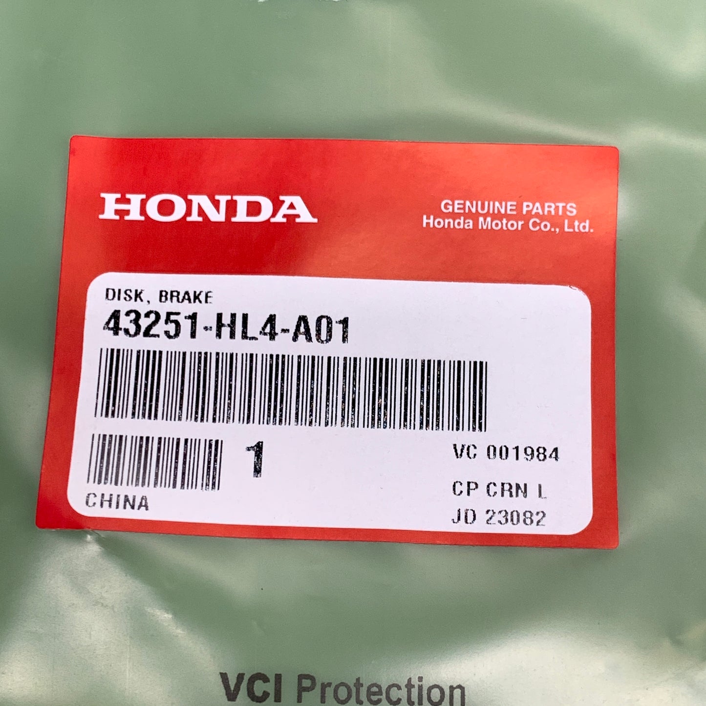 HONDA Brake Disk for Bikes 43251-HL4-A01