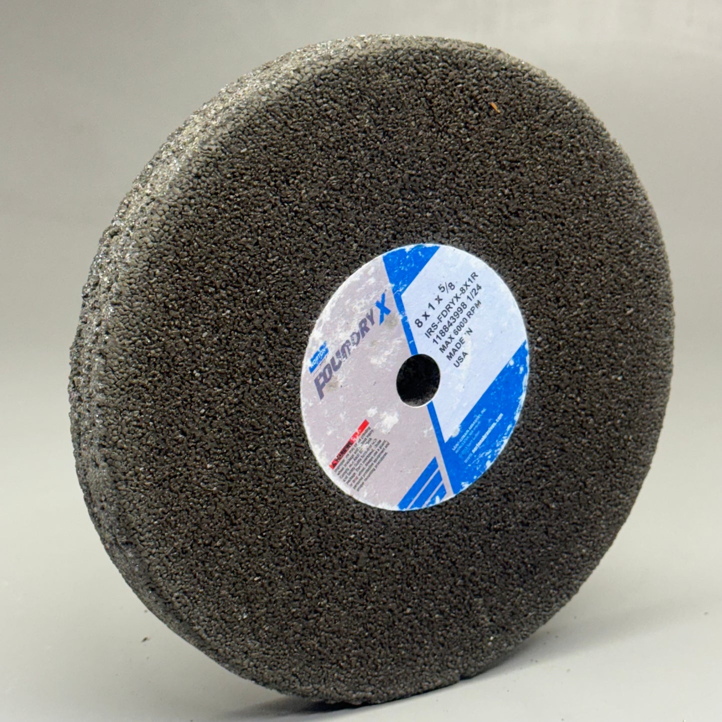 NORTON Foundry X Grinding Wheel 8"x1"x5/8" Black