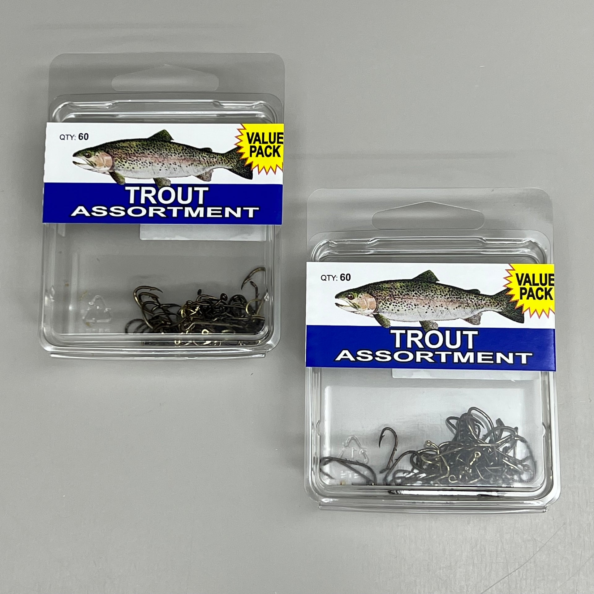 eagle claw fishing hooks for trout EAGLE CLAW (2 PACK) High Carbon Steel Trout Tackle Assortment Bronze 6 – PayWut