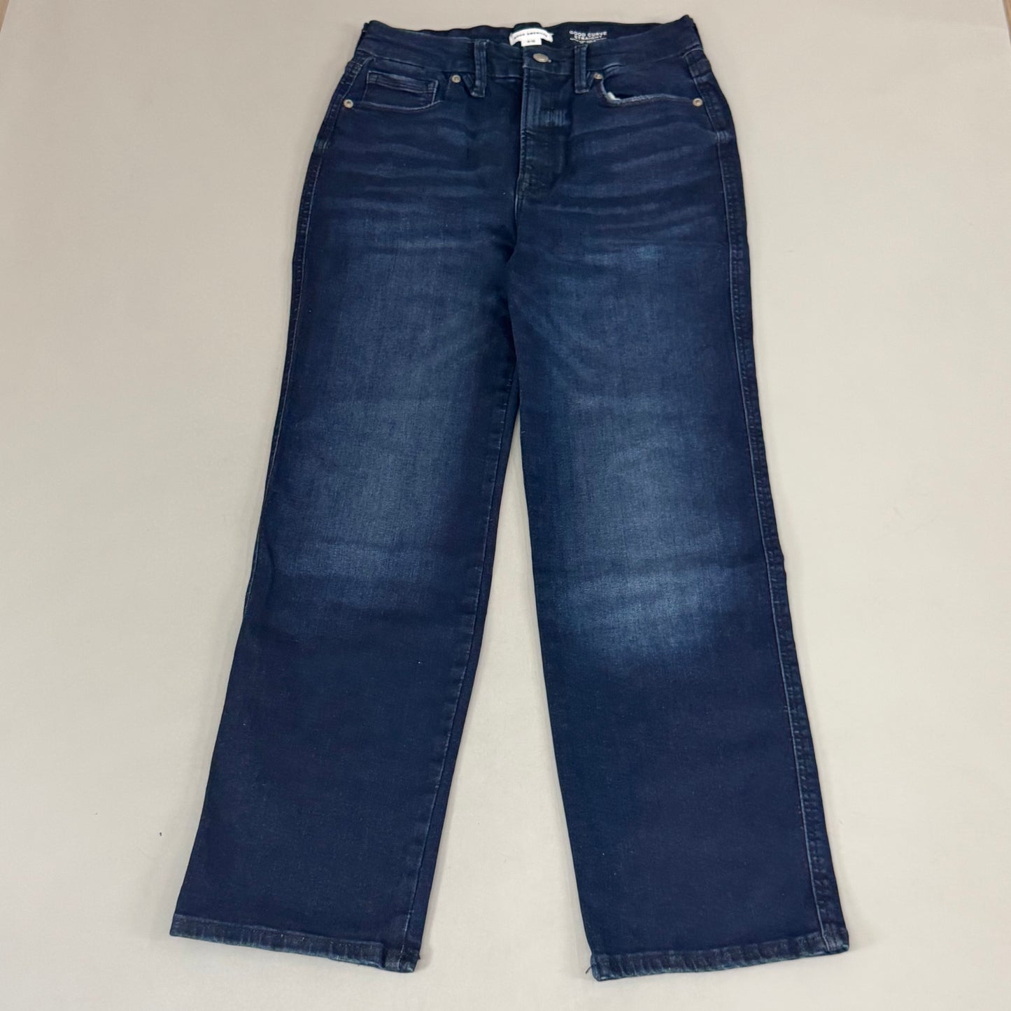 GOOD AMERICAN Always Fits Good Curve Straight Jeans Women's Sz 6/12 Indigo707 GCST739TT