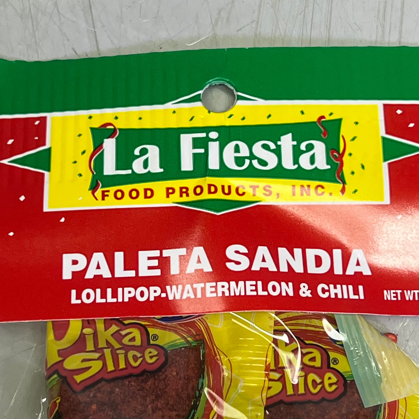 LA FIESTA (12 PACK, 4 PIECES EACH) Paleta Sandia Watermelon & Chili Lolipops 2 Oz