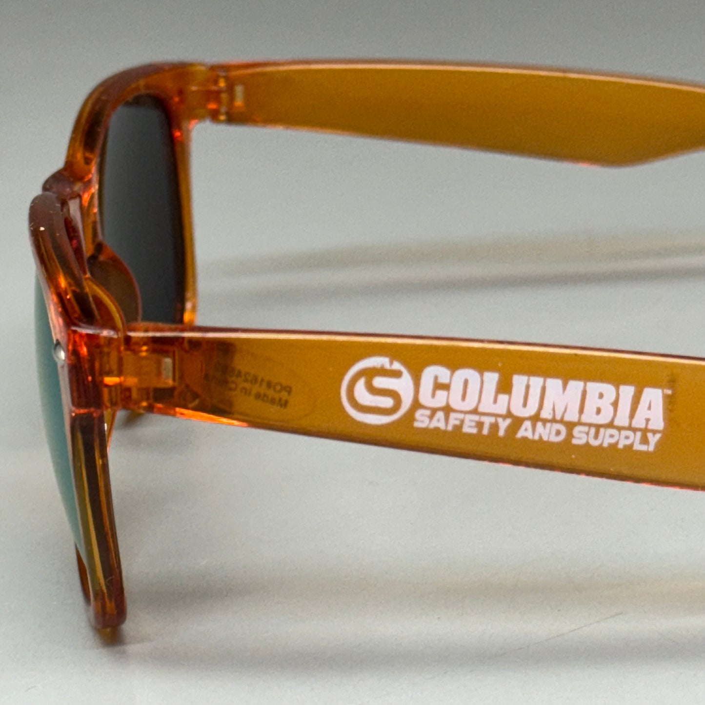 COLUMBIA (10 Pack) Safety and Supply Sunglasses Orange with Polarized Lens