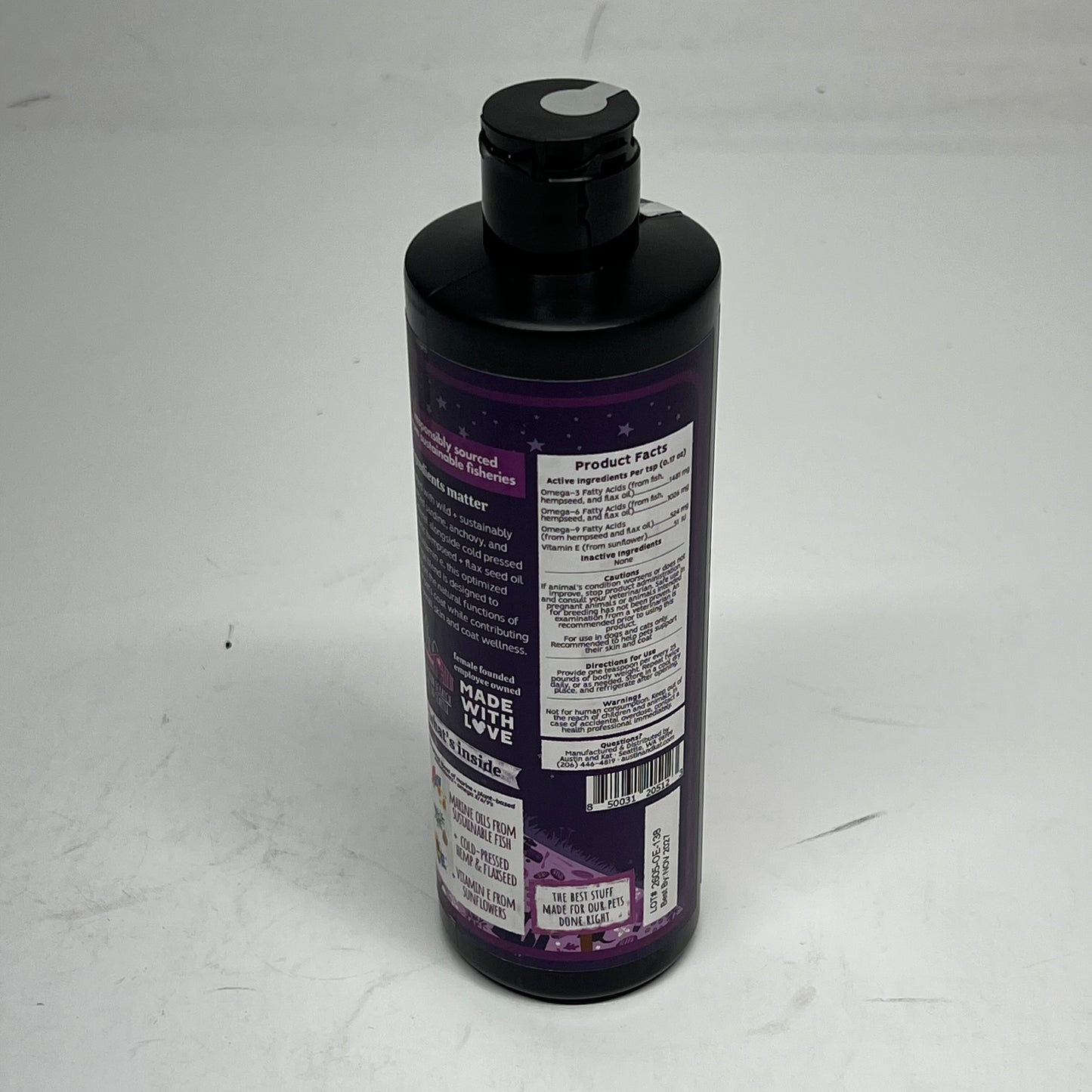 AUSTIN & KAT Austin Everything Oil Omega Fish Oil Liquid Skin & Coat BB 11/27
