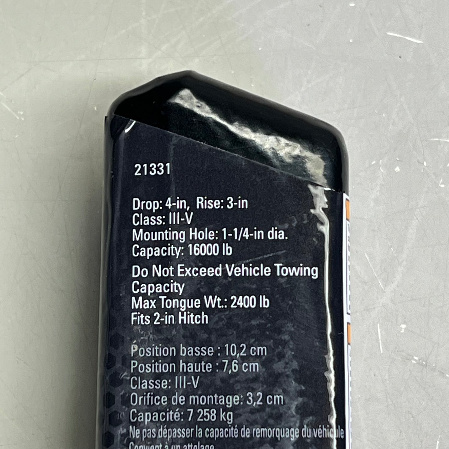 REESE TOWPOWER Trailer Hitch Ball Mount 4" Drop 2" Raise 16,000 lbs Cap 21331