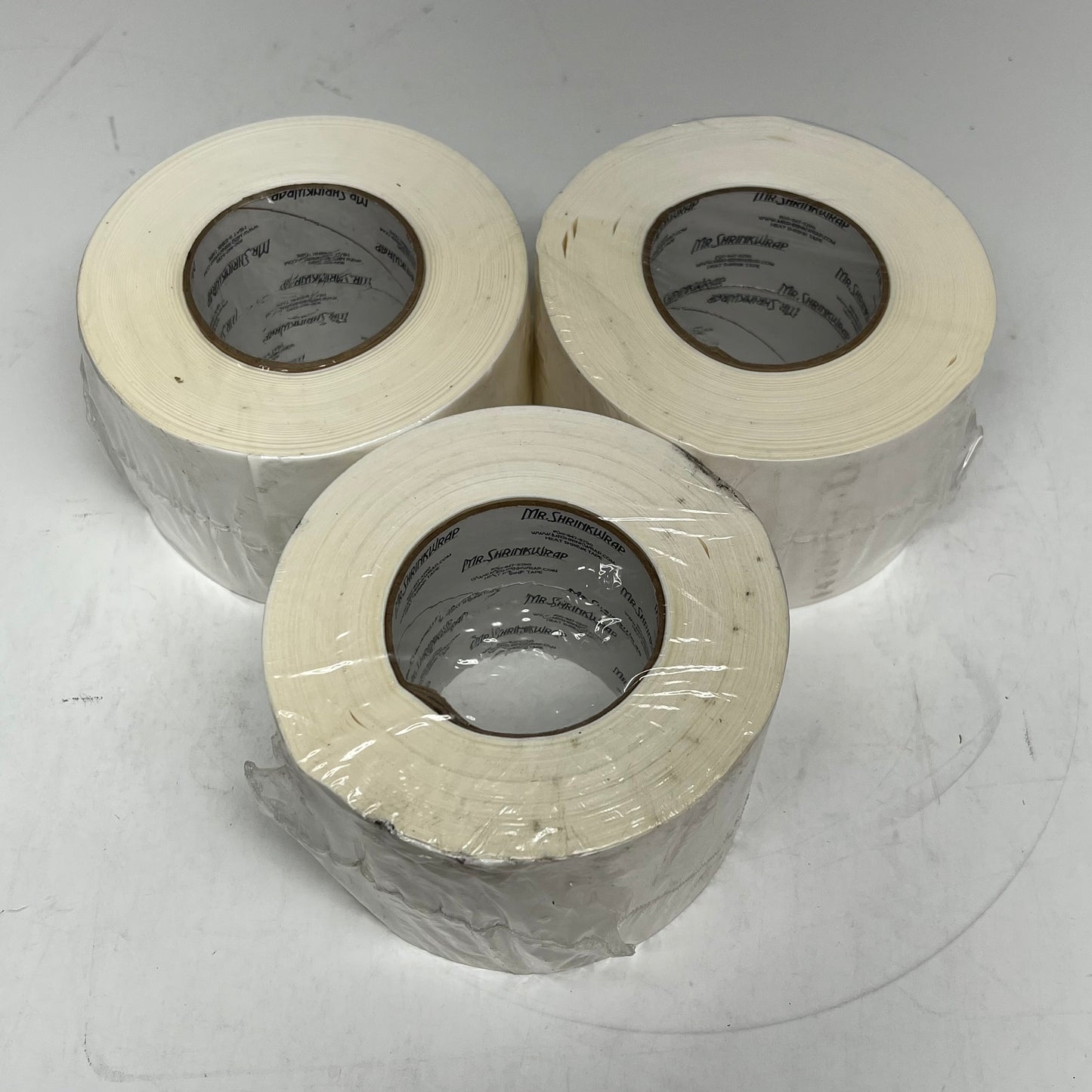 MR SHRINKWRAP (3 PACK) Shrink Film Tape Packing 4" X 180' White MSW-704W