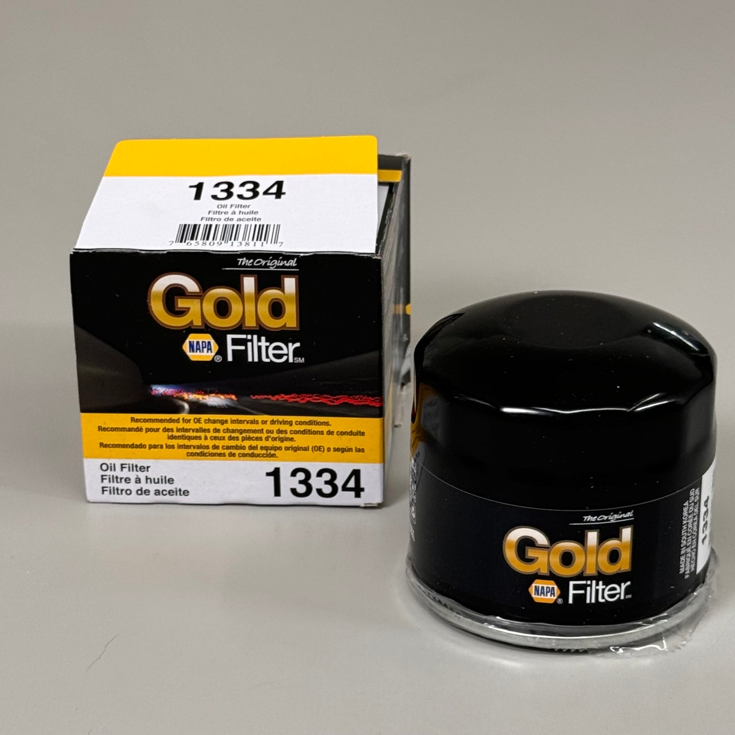 NAPA(2 PACK) The Original Gold Oil Filter Nitrile Gasket Material 21 Micron 1334