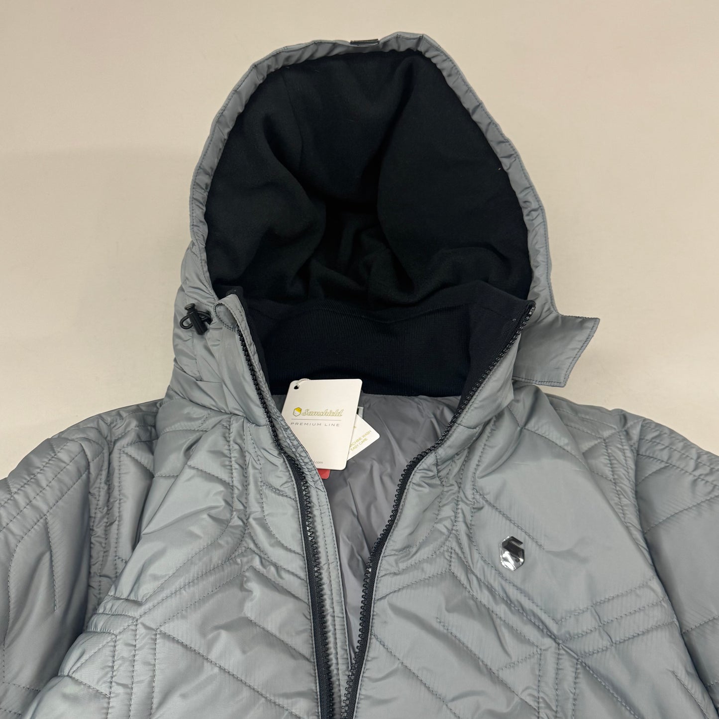 SAMSHIELD Megeve Equestrian Full Zip Up Winter Coat Men's Sz L Ore Grey