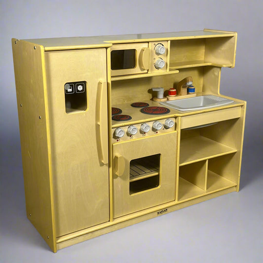 KAPLAN Carolina Wooden All-in-One Kitchen Playset Sz 48" W x 15" L x 38" H