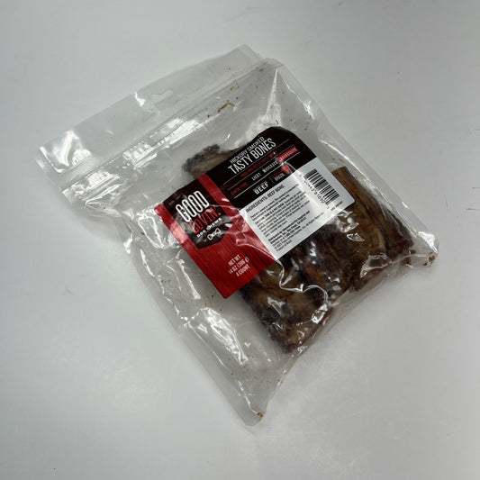 GOOD LOVIN  (2 PACK, 4 EACH) Dog Chews Hickory Smoked Tasty Bones 14 Oz BB 11/27