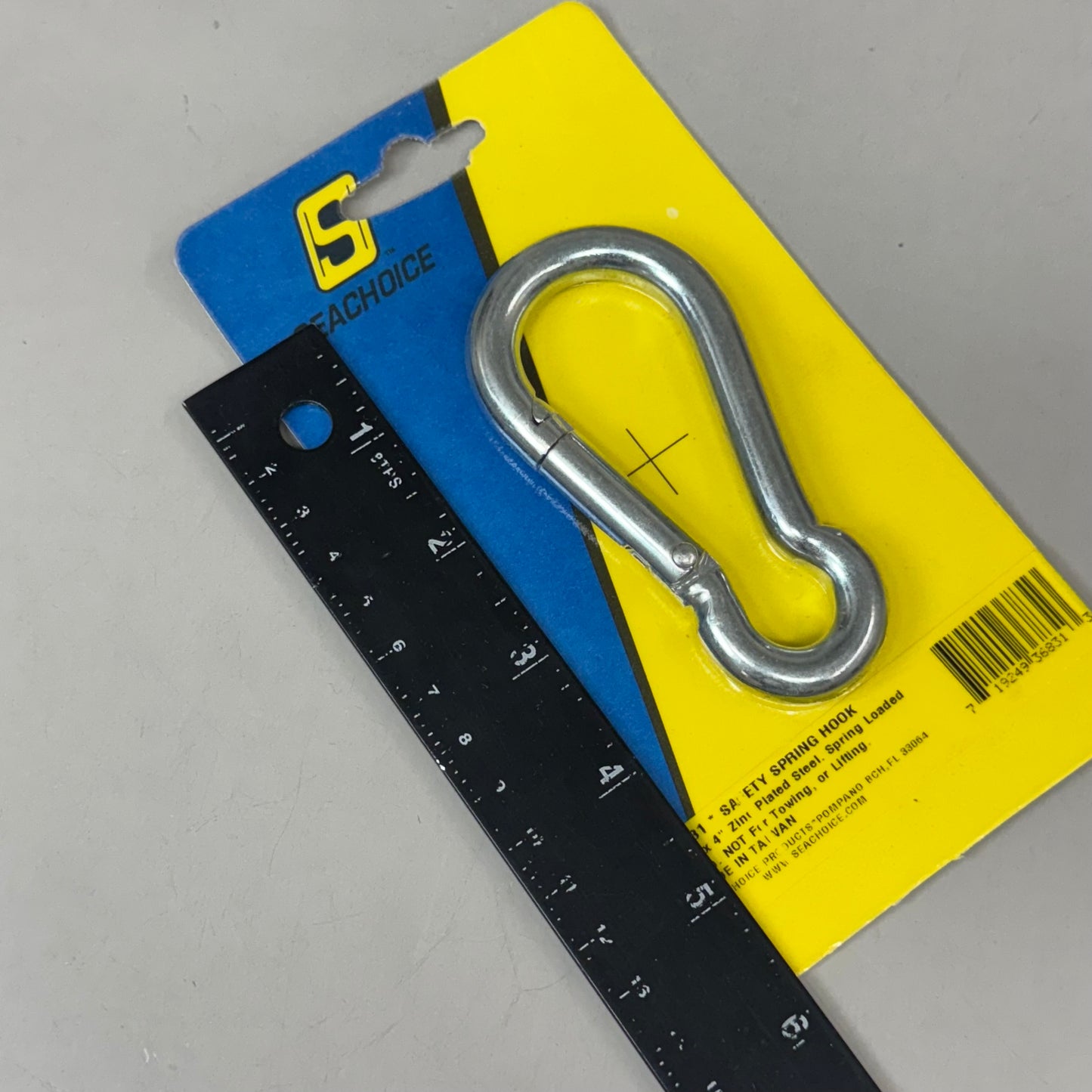SEACHOICE (2 Pack) Safety Interlocking Safety Spring Hook 3/8"X4" Chrome 36831