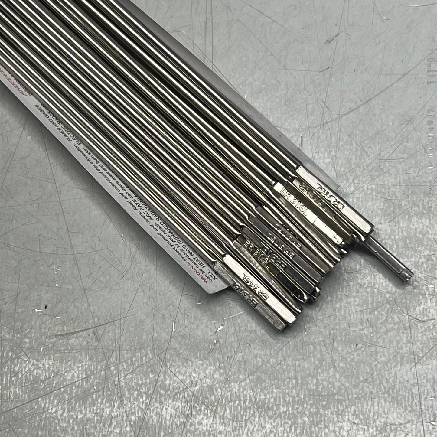 HARRIS (10 LBS) 316L Stainless Steel TIG Welding Rod 3/32" X 36" Silver 316LT50