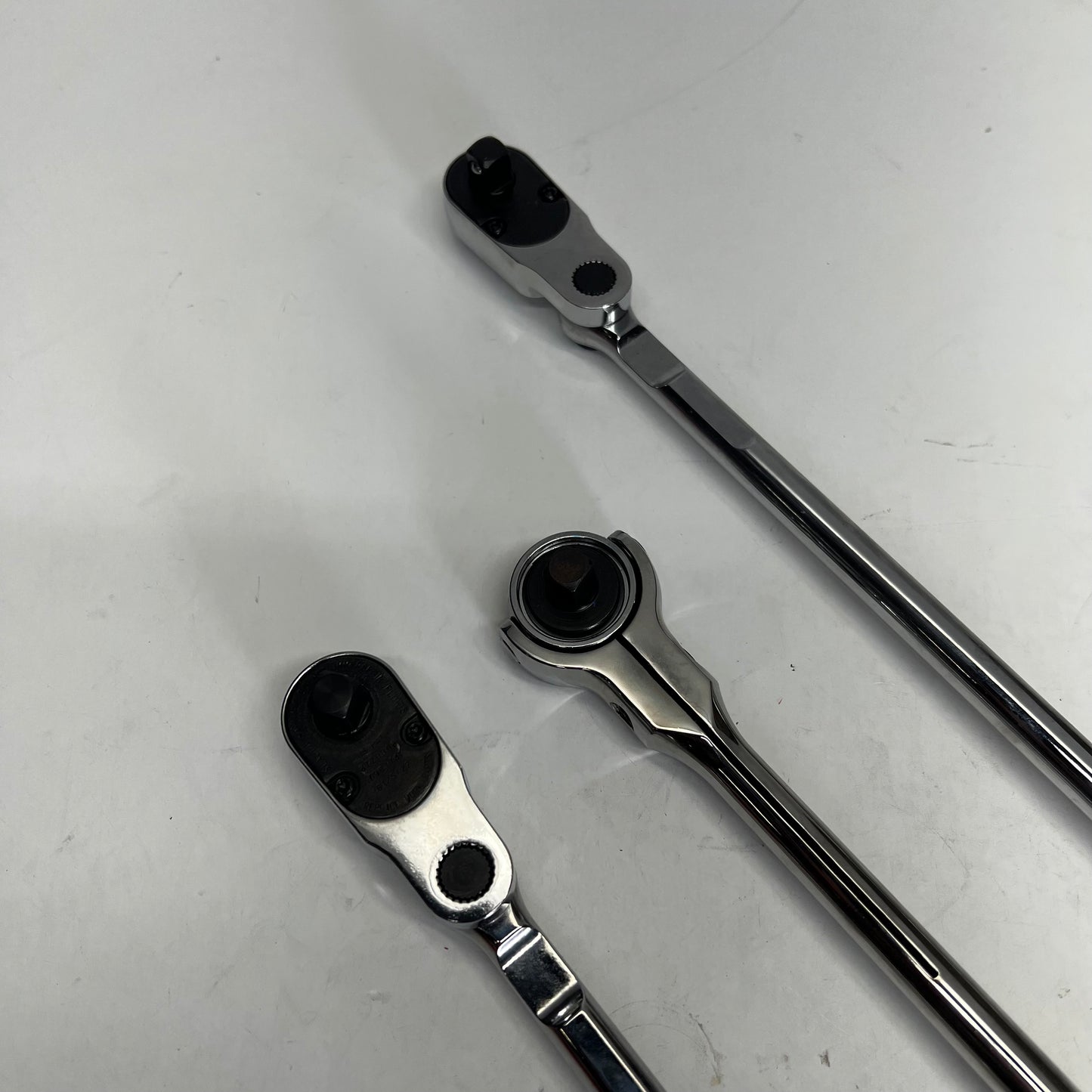 SNAP ON Soft Grip Ratchet Set W/ Pro-fit 3 Piece 3/8" Drive Chrome 203RT0480FR