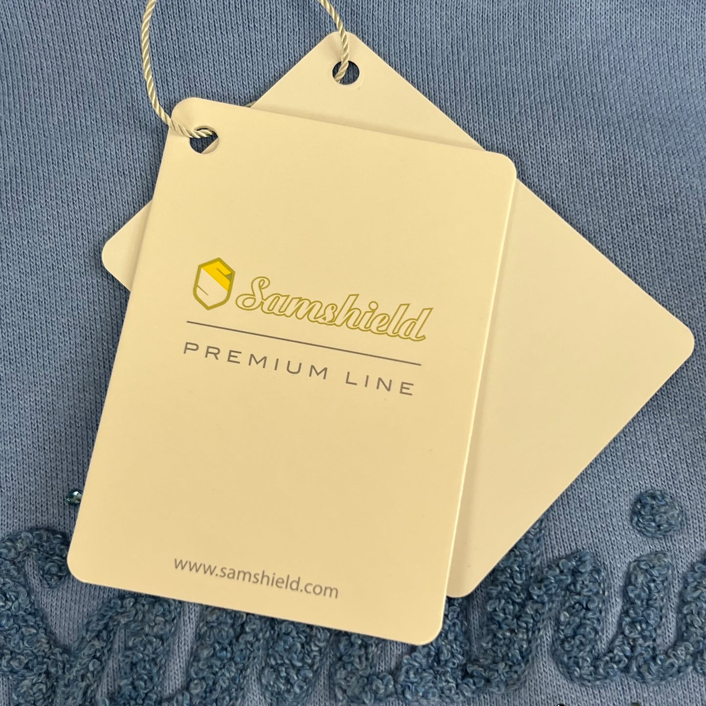 SAMSHIELD Camilla Equestrian Hooded Sweatshirt Women's Sz S Washed Blue