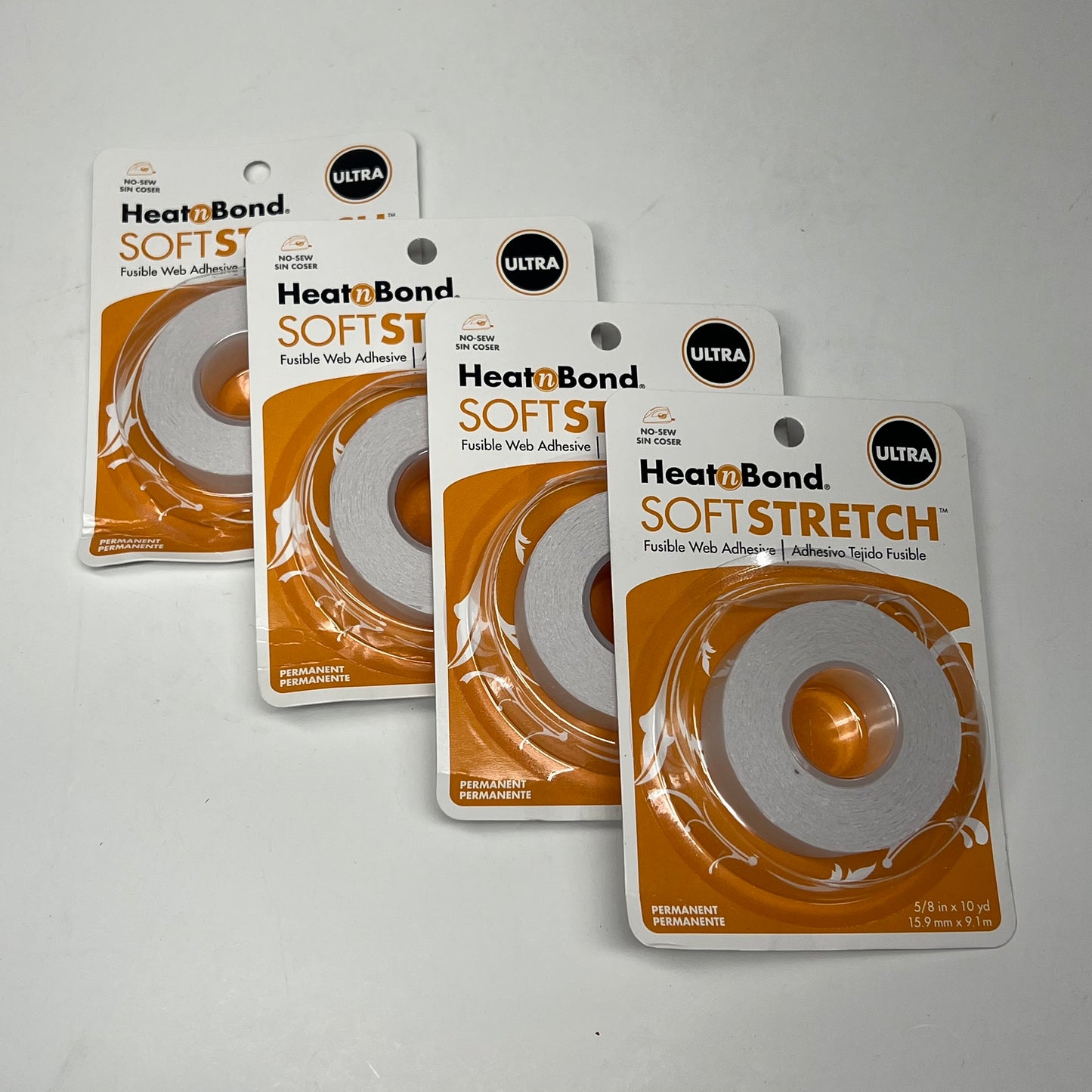 THERM O WEB (4 PACK) Heat N Bond Soft Stretch Iron on Web 5/8"x10yds White 3540