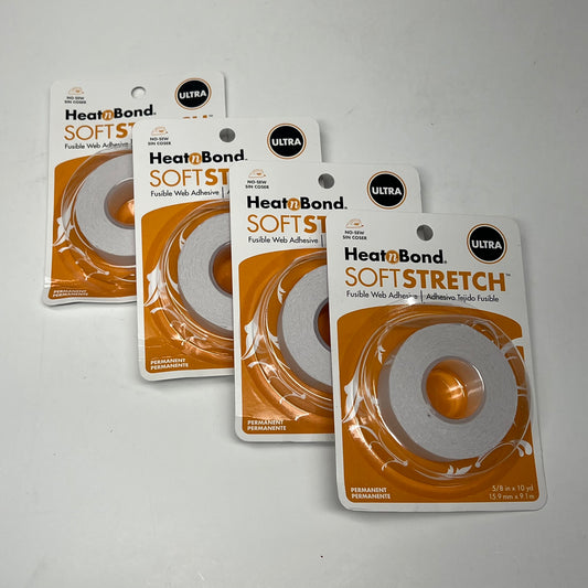 THERM O WEB (4 PACK) Heat N Bond Soft Stretch Iron on Web 5/8"x10yds White 3540