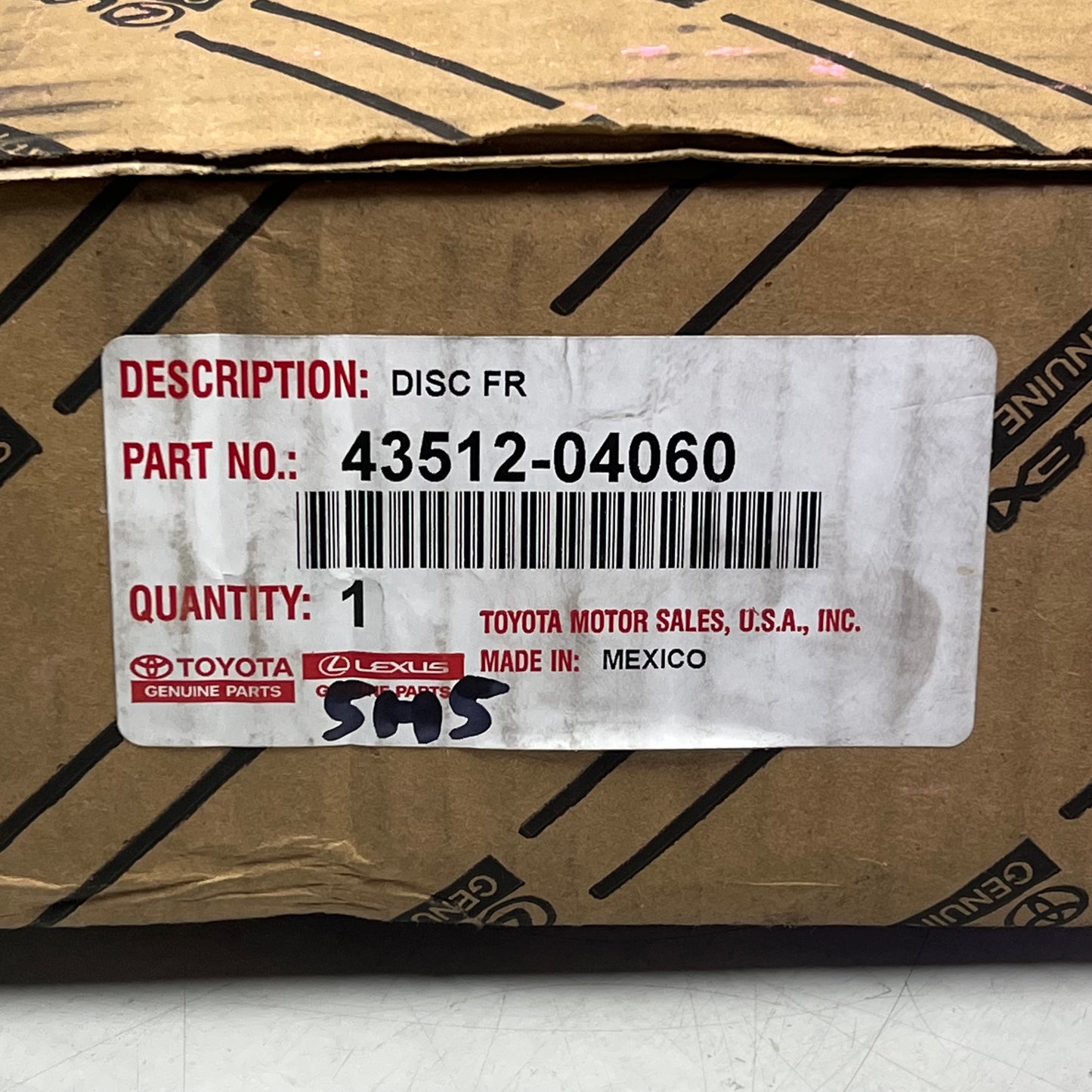 TOYOTA Genuine OEM Rotor Front Left, Right For Tacoma 2024-25 43512-04060