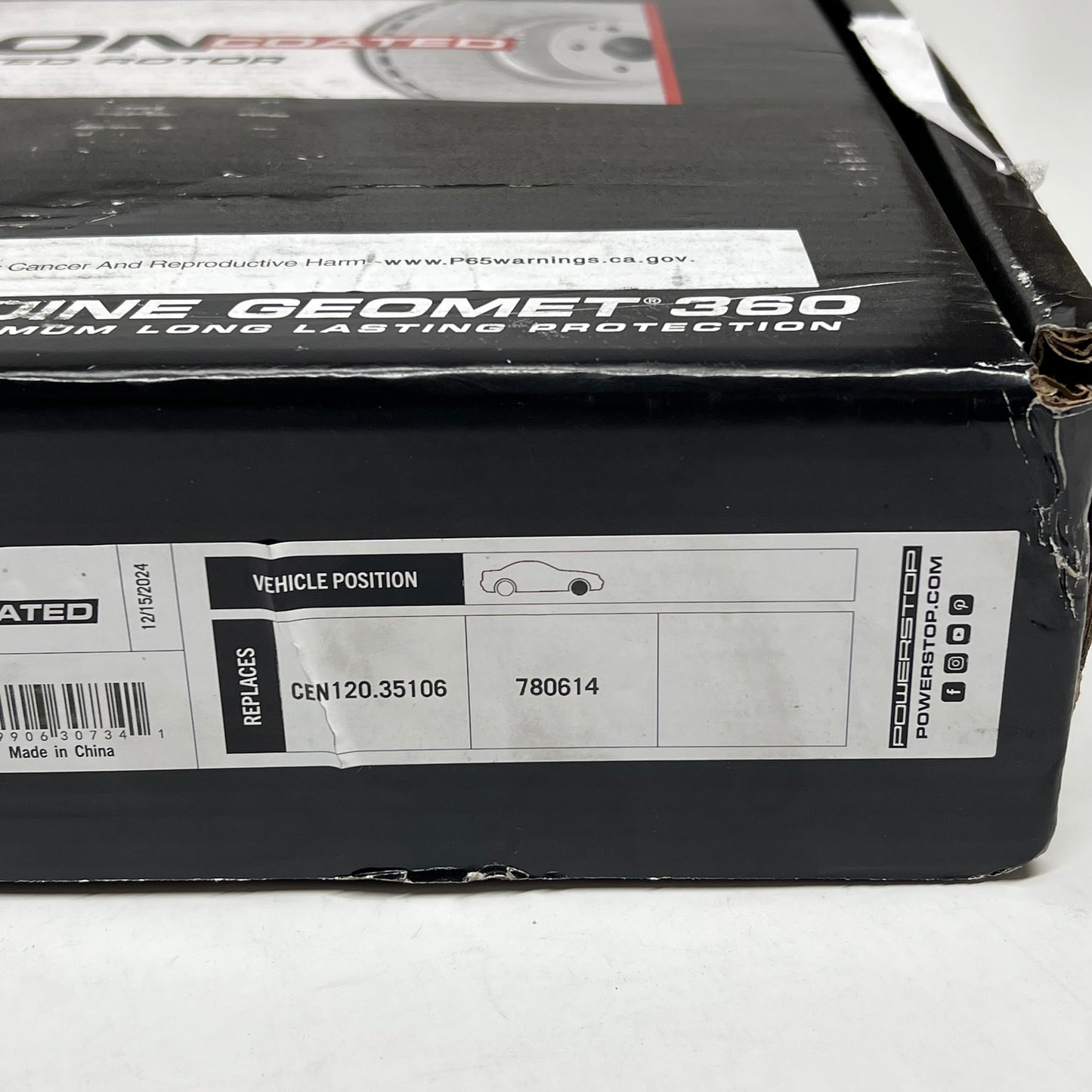 POWER STOP Evolution Coated Premium Brake Rotor 300 mm Silver EBR871EVC