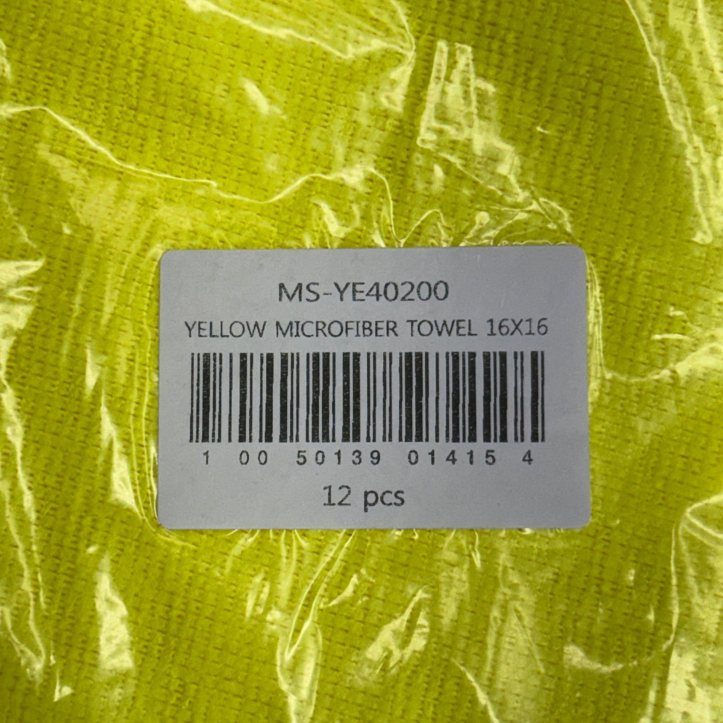 12 PACK! Yellow Microfiber Towel 16" x 16" MS-YE40200