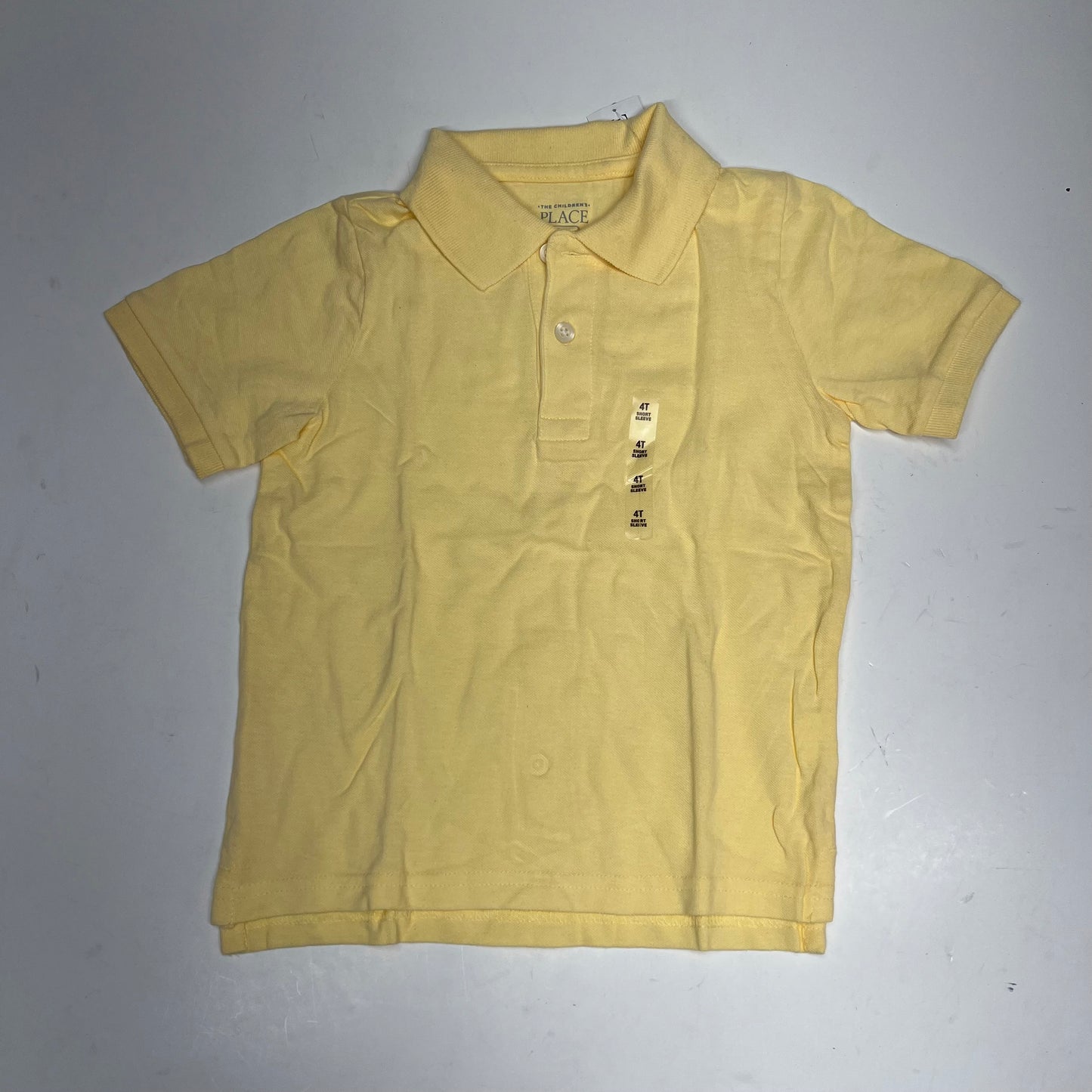 THE CHILDRENS PLACE (4 PACK) Uniform Soft Pique Polo Shirt Boy's Sz 4T Yellow
