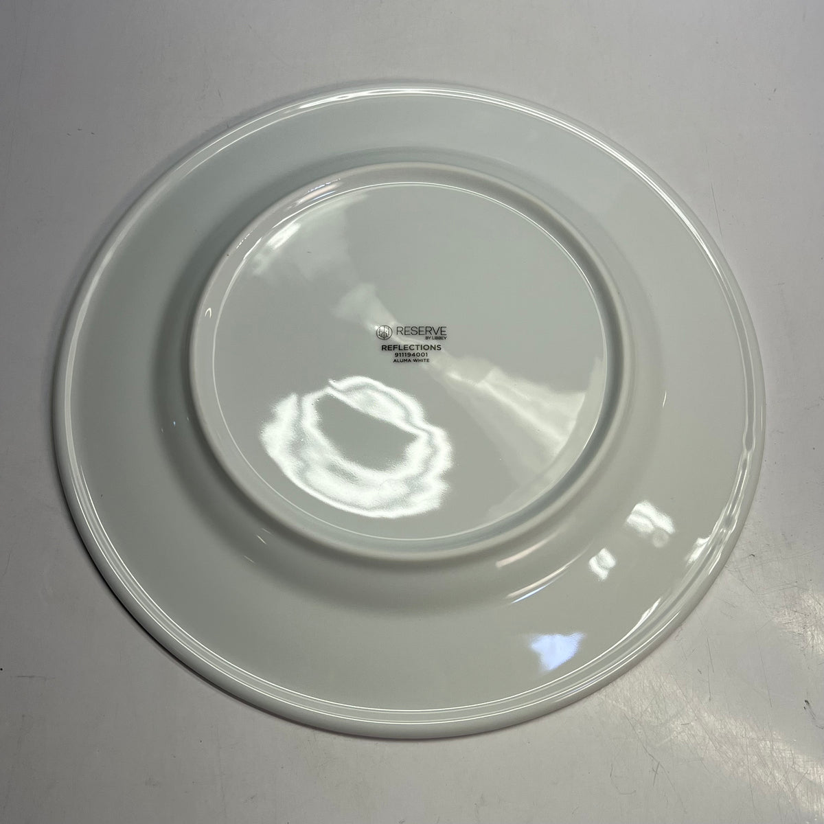LIBBEY (SET OF 12) Reserve Reflections Porcelain Plate 12 1/4"  White 911194001