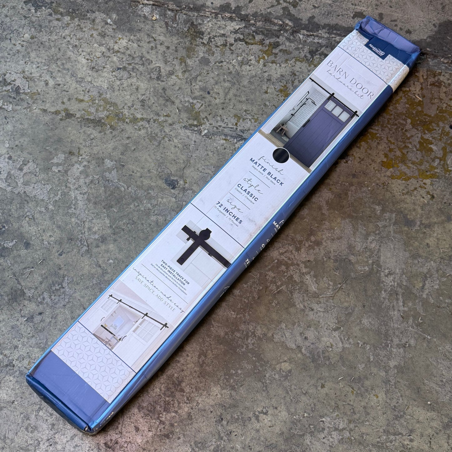 NATIONAL HARDWARE Classic Interior Sliding Barn Door Kit 72-Inches Matte Black N700-003