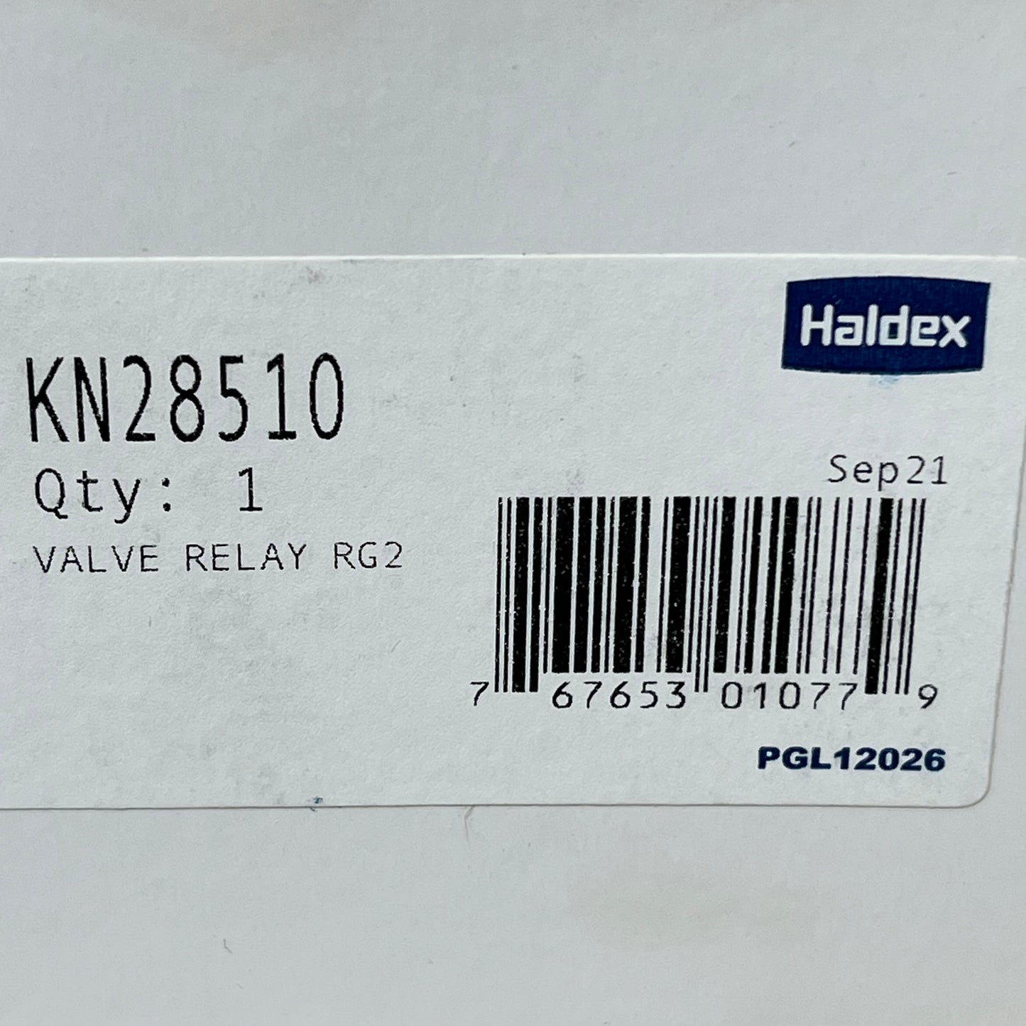 HALDEX Relay Valve Cracking Pressure 5.6 +/- 1.0 PSI. 2-Port Delivery KN28510