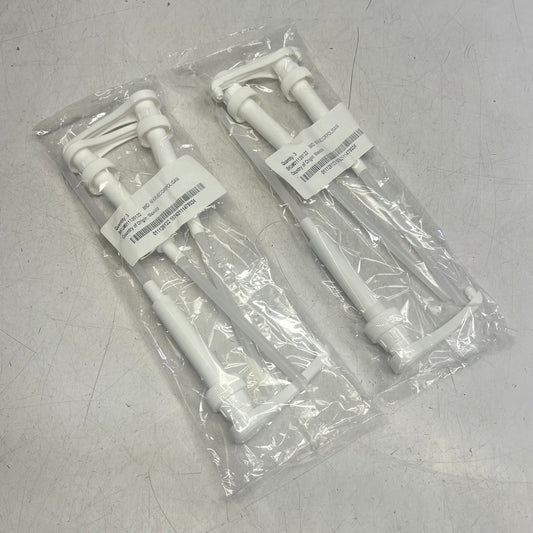 ZA@ REIKIE  (2 PACK, 3 EACH) Beverage Syrup Pumps  11" Standard Size Bottles White 011128122