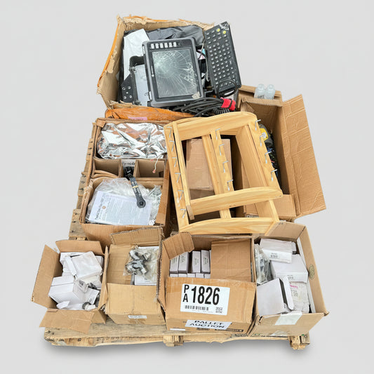 ZA@ Pallet of MIXED Hardware, Display Rack, Birthday Banners, Returns, Makeup Remover & More  (AS-IS)