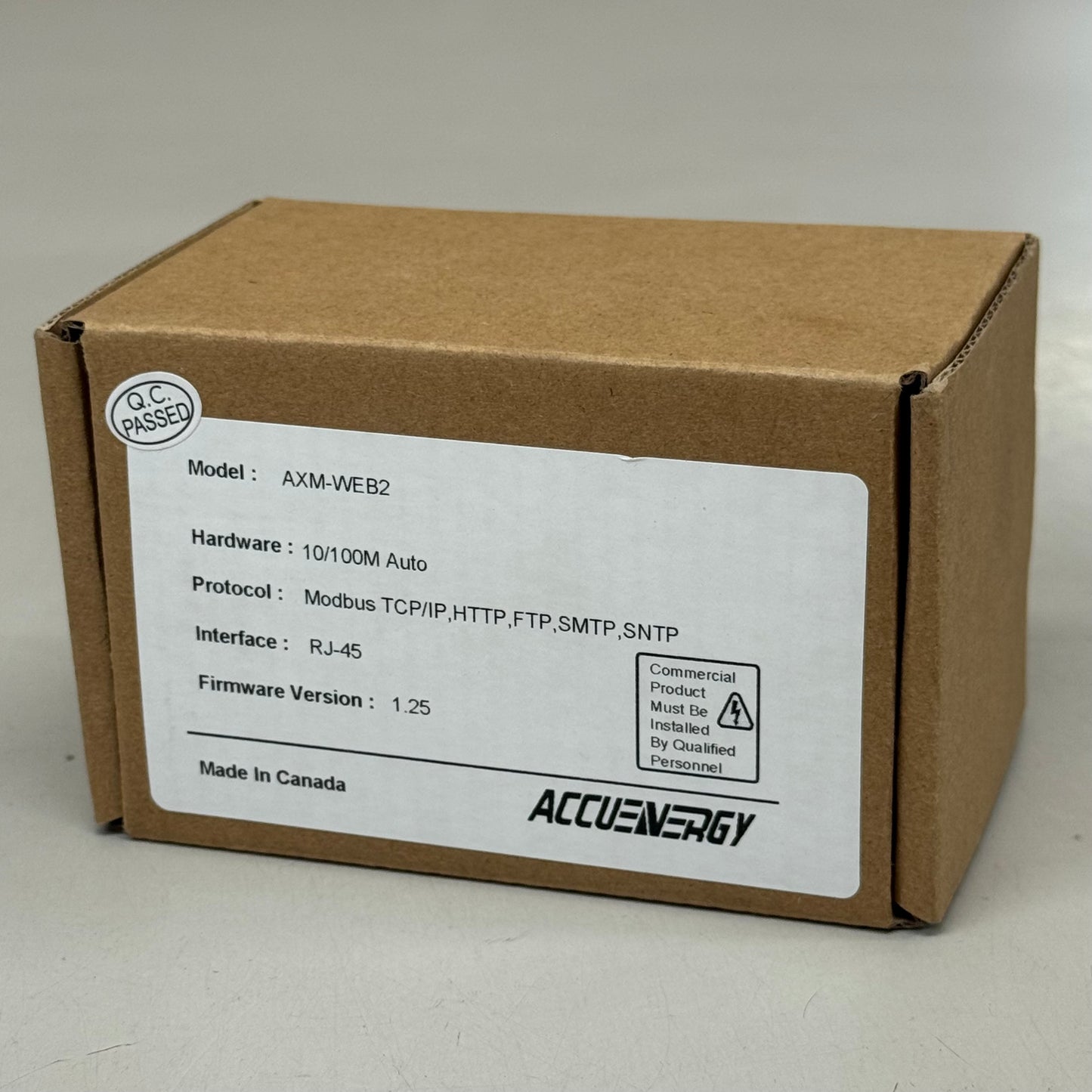 ACCUENERGY AcuPanel Pre-Wired Panel Encl. for the Acuvim II 9104X-P3-WEB-PUSH