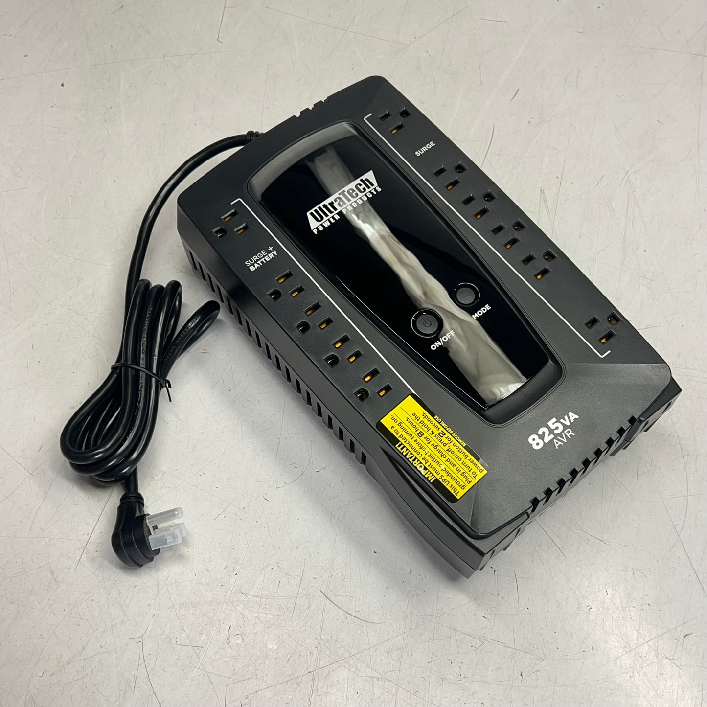 ULTRATECH Battery Backup Line-interactive Compact Ups 12 Outlet 0E-825V12VRD
