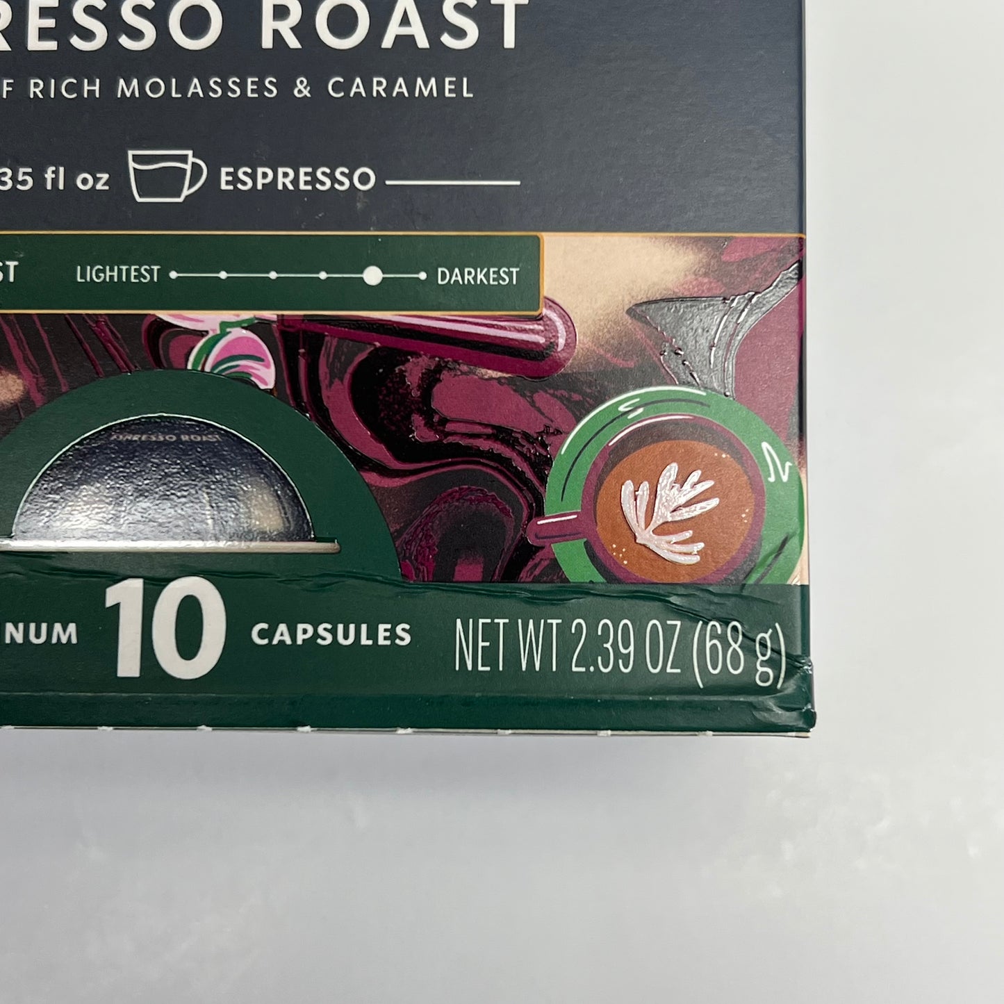 STARBUCKS (4 PACK, 10 EACH) Espresso Roast Dark Roast 100% Arabica BB 12/26