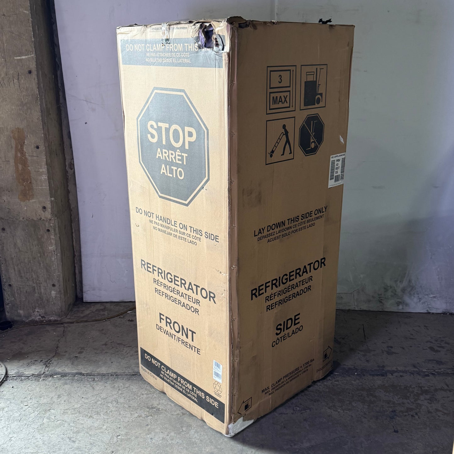 PROFILE RV Refrigerator w/ Freezer Sz 23.6" x 26.6" x 60.4" - PBV10RSTBSS