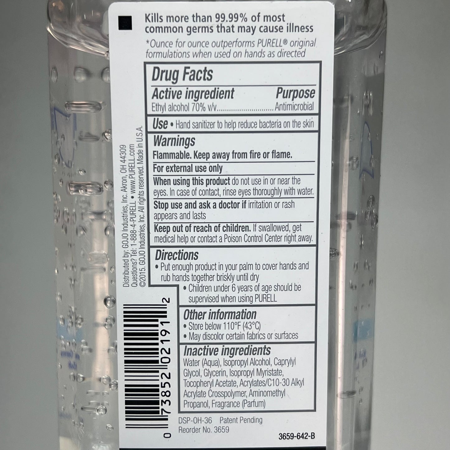 PURELL (10 PACK) Advanced Refreshing Sanitizing Gel Pump Bottle 12 Fl Oz Clear