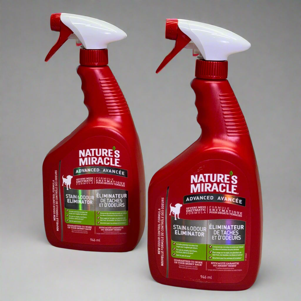 ZA@ NATURE'S MIRACLE (2 PACK) Advanced Stain & Odour Eliminator 946 ml, Red G