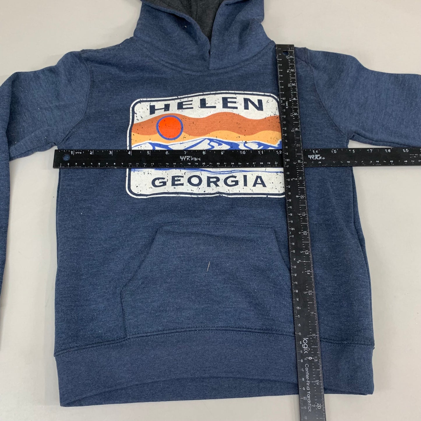LONEROCK Helen Georgia Pull Over Hoodie Youth Medium Indigo Heather