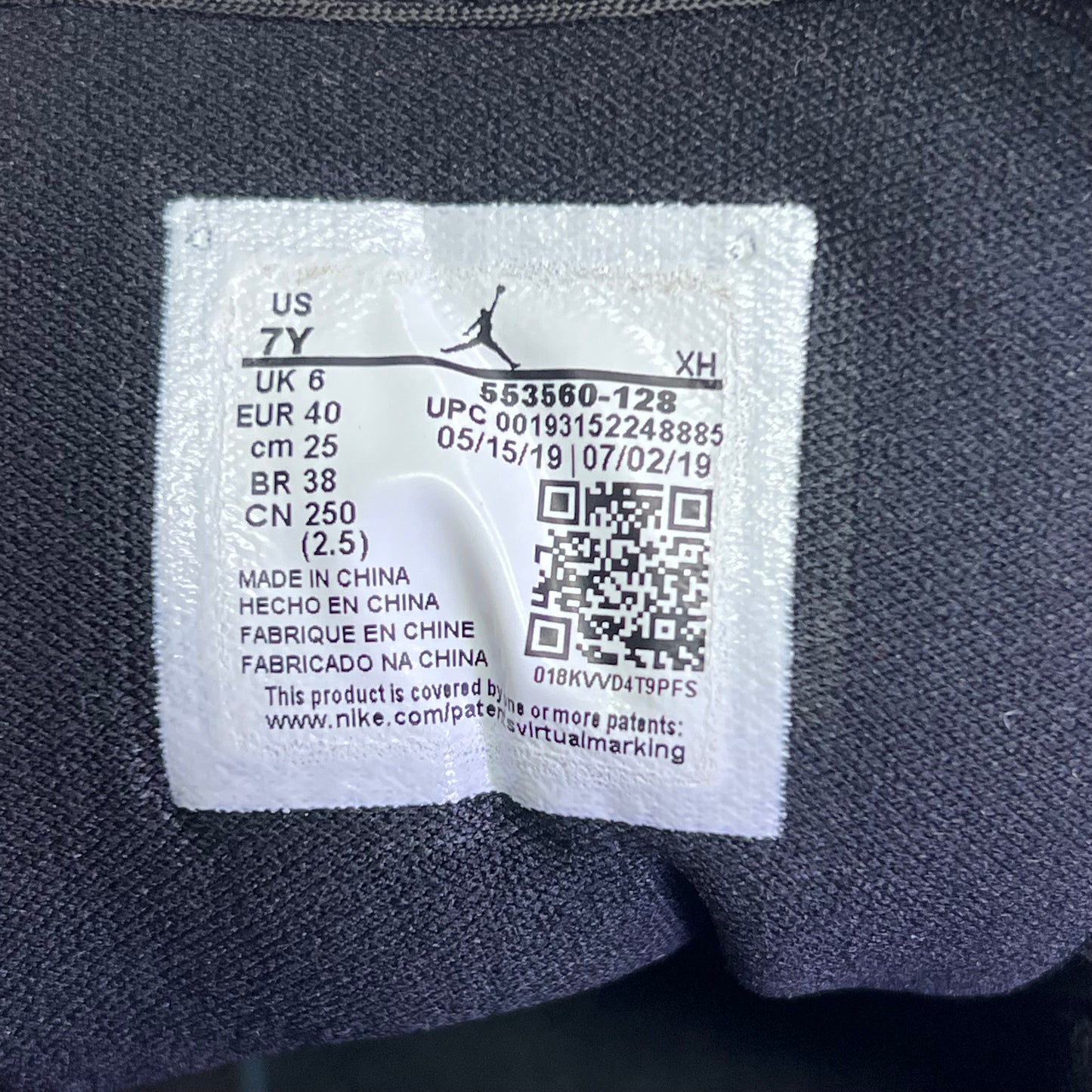 NIKE Air Jordan 1 Low Shattered Backboard Boys Sz 7Y Orange/Black (Pre-Owned)