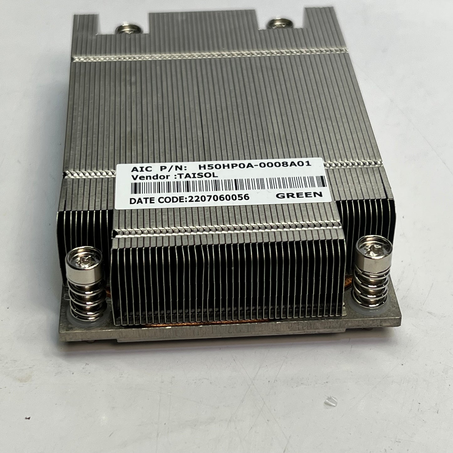 TAISOL CPU Heatsink & Fan Assembly 12VDC 4 Pin Green H50HP0A-0008A01