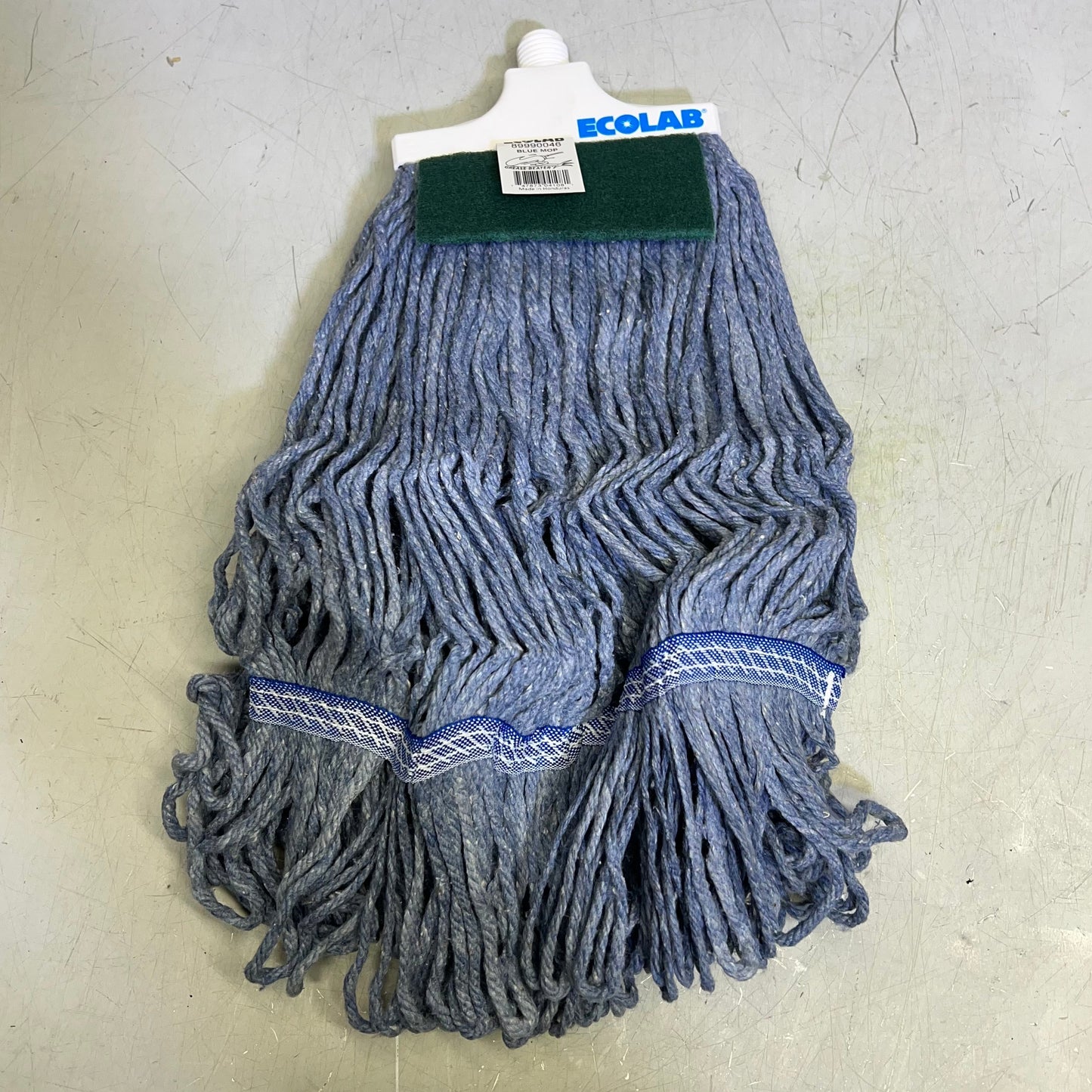 ECOLAB Grease Beater Mop Head 2X More Absorbent Than Conventional Mops Blue 89990046