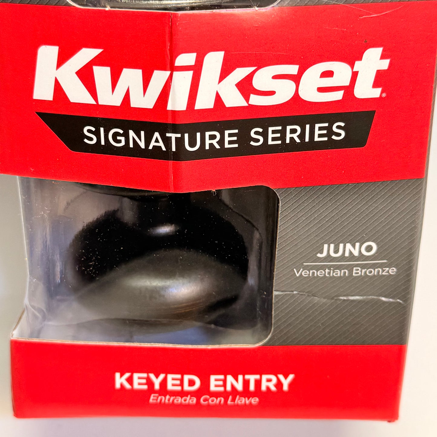 KWIKSET Juno Keyed Entry Knob Door Smartkey Venetian Bronze 97402-737 (New-Other)