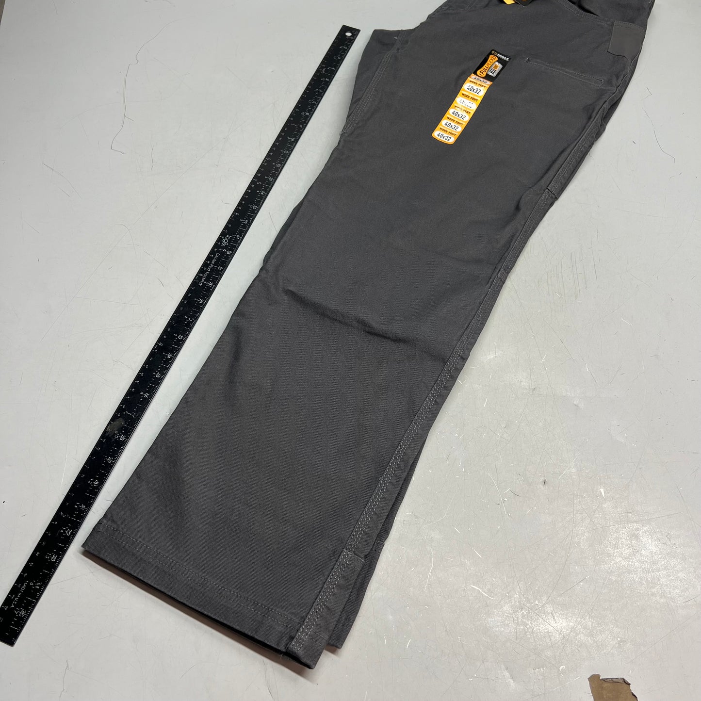 NOBLE OUTFITTERS Full Flex HD Hammer Canvas Work Pant Men's Sz 40x32 Wolf Grey