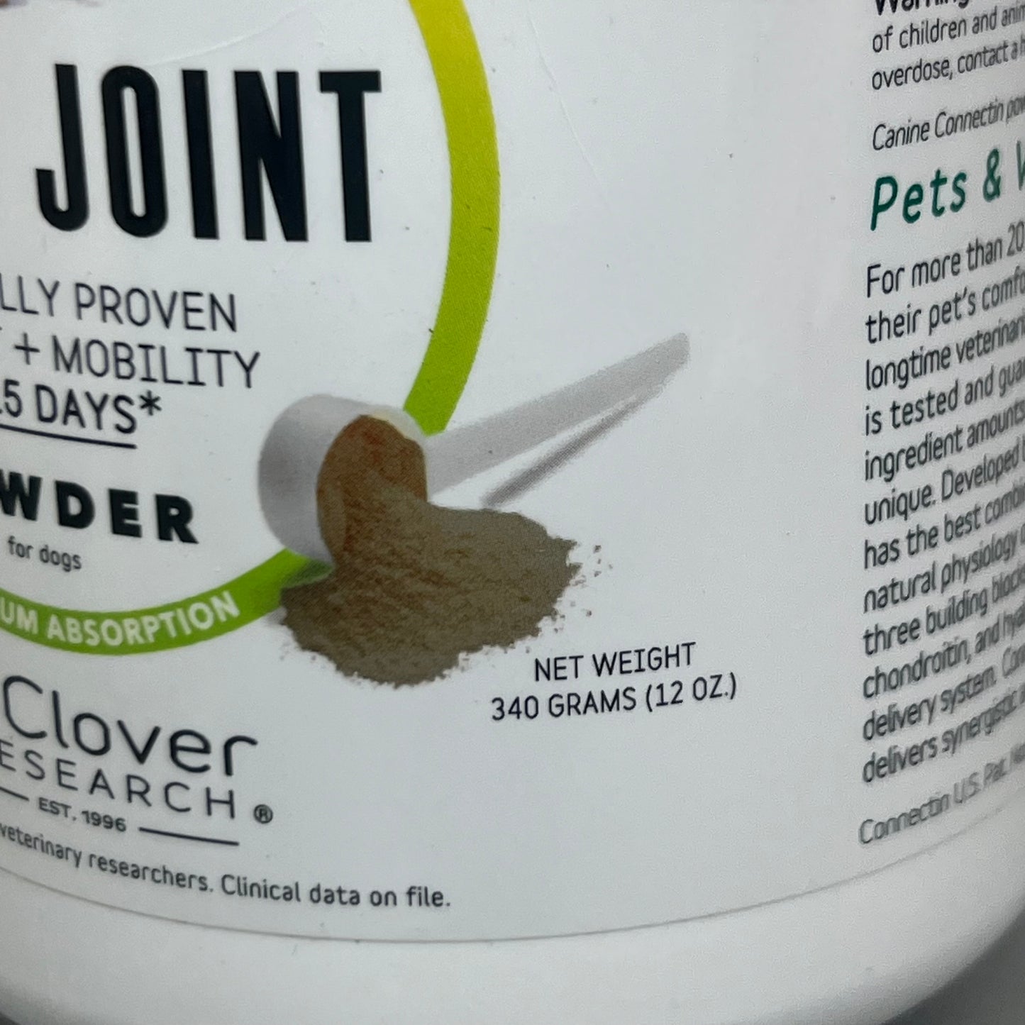 CONNECTIN Hip & Joint Powder (2 PACK) Comfort & Mobility Dog Supplement 12 oz ea 12/26