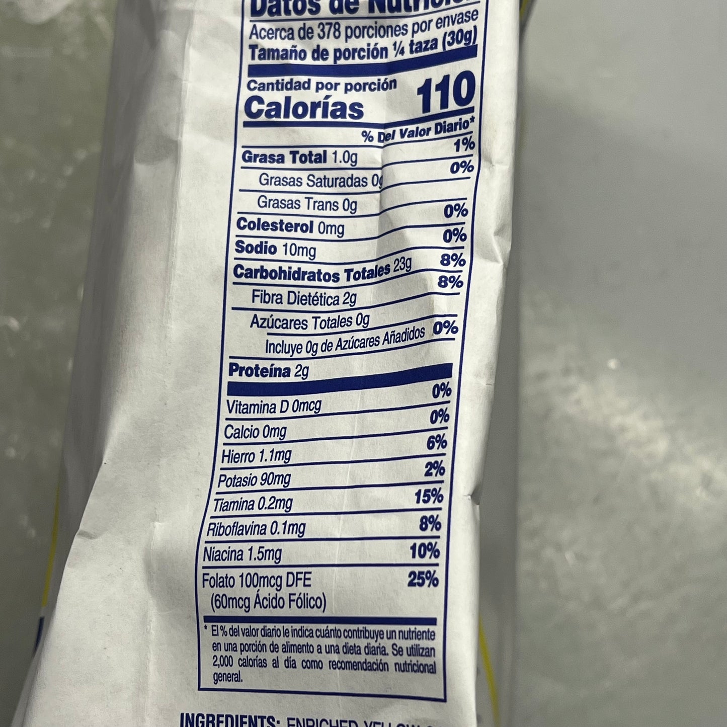 ZA@ PIONEER  Enriched Yellow Corn Meal Ingredient 25 lb Bag Yellow C