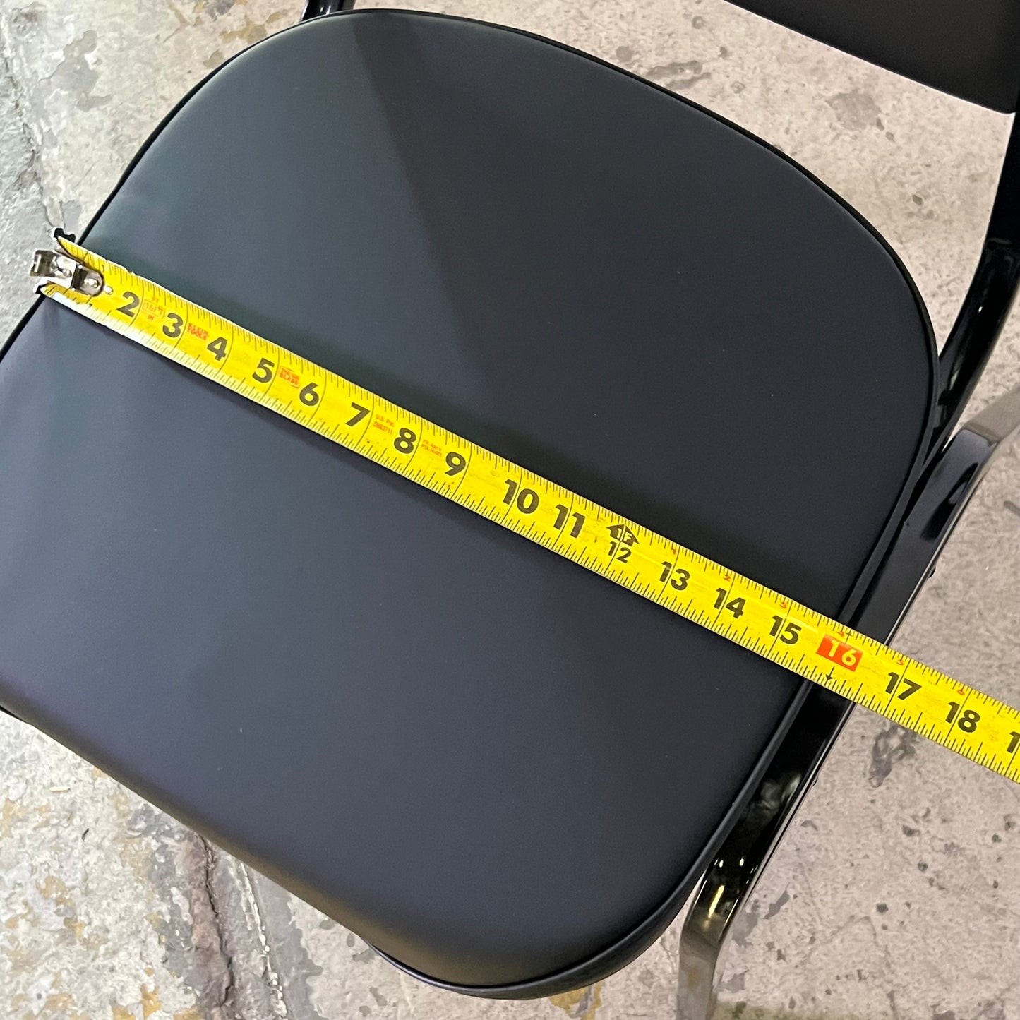 (2 PACK) Stackable Banquet Chair with Trapezoidal Backrest 16"W x 16"L x 35"H Black 164CHAIRBKBK