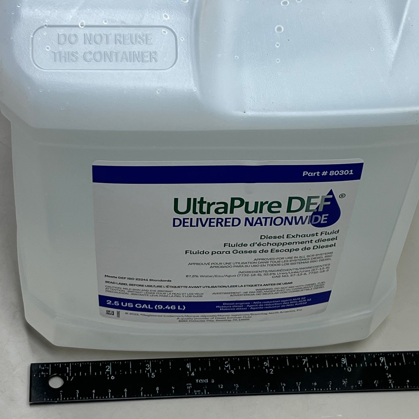 ZA@ ULTRAPUREDEF Diesel Exhaust Fluid 2-2.5Gal 80301 (New) Z