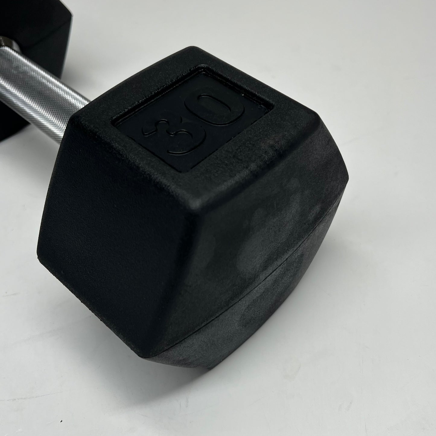 ZA@ TAG Metal & Rubber Dumbbells 30lbs Black/Chrome 1908